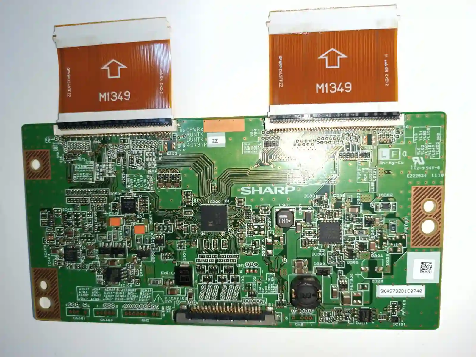 CPWBX RUNTK DUNTK 4973TP ZZ SHARP T-CON