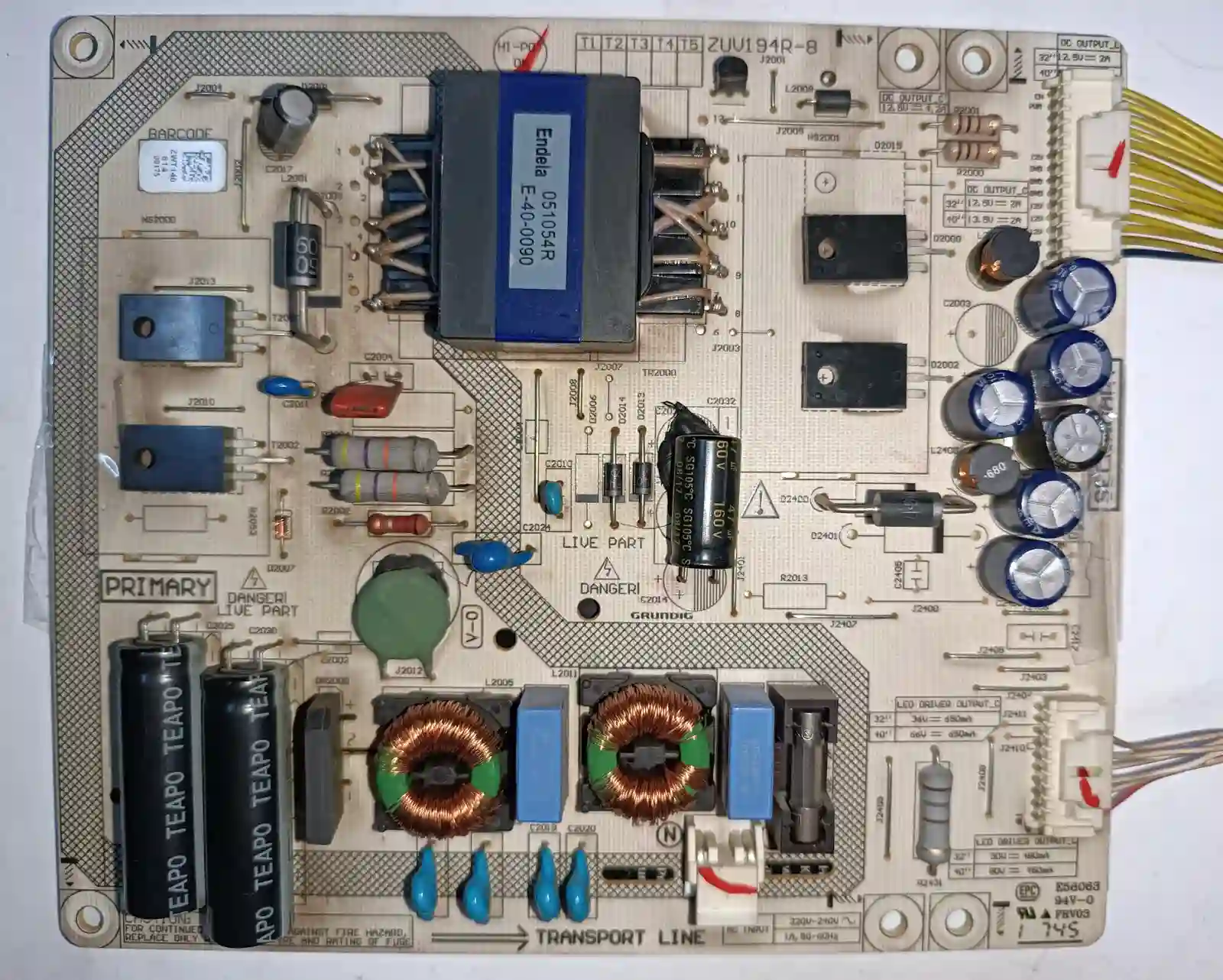 ZUV194R-8 ARCELIK-BEKO-GRUNDIG POWERBOARD