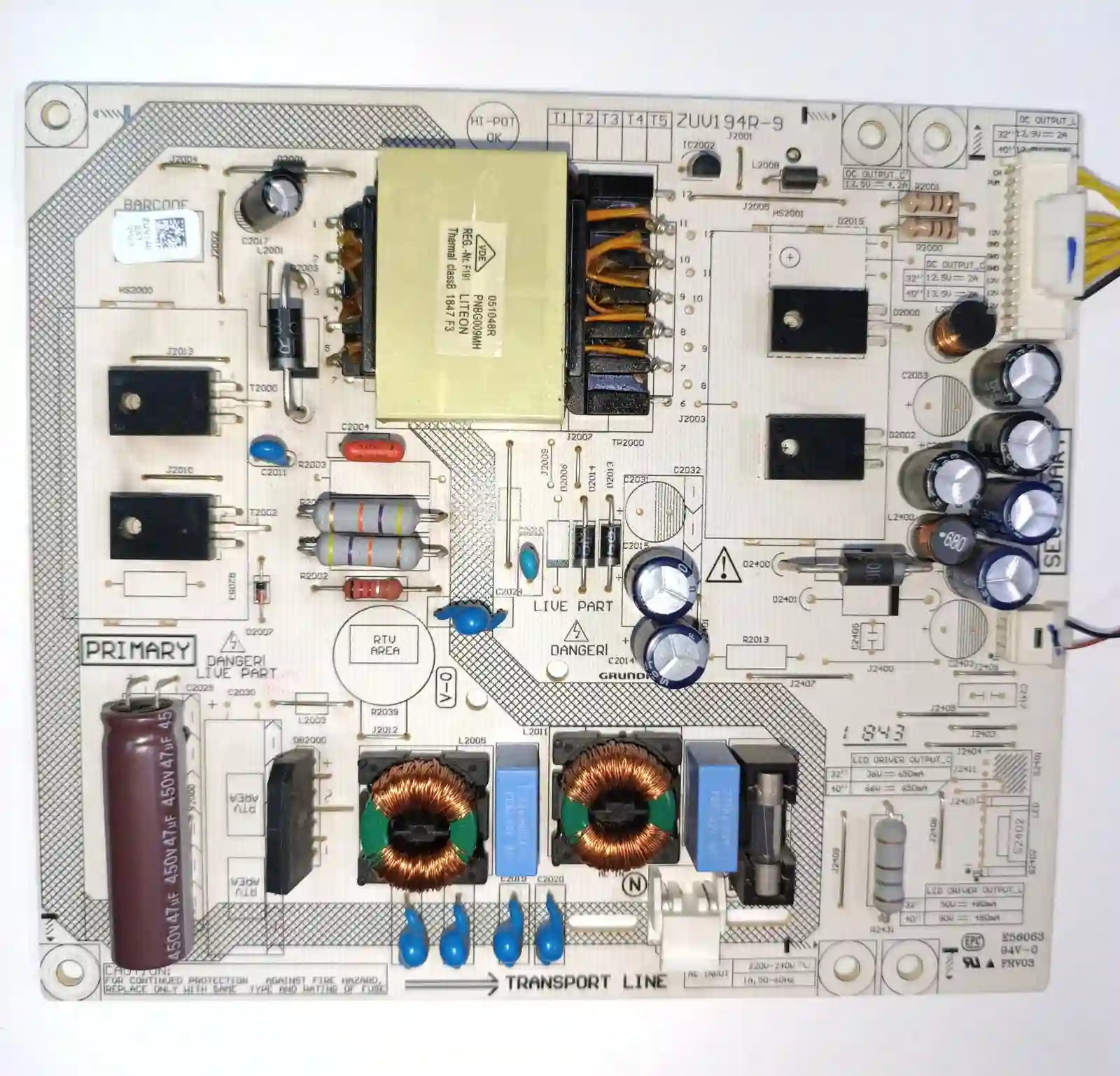 ZUV194R-9 ARCELIK-BEKO-GRUNDIG POWERBOARD