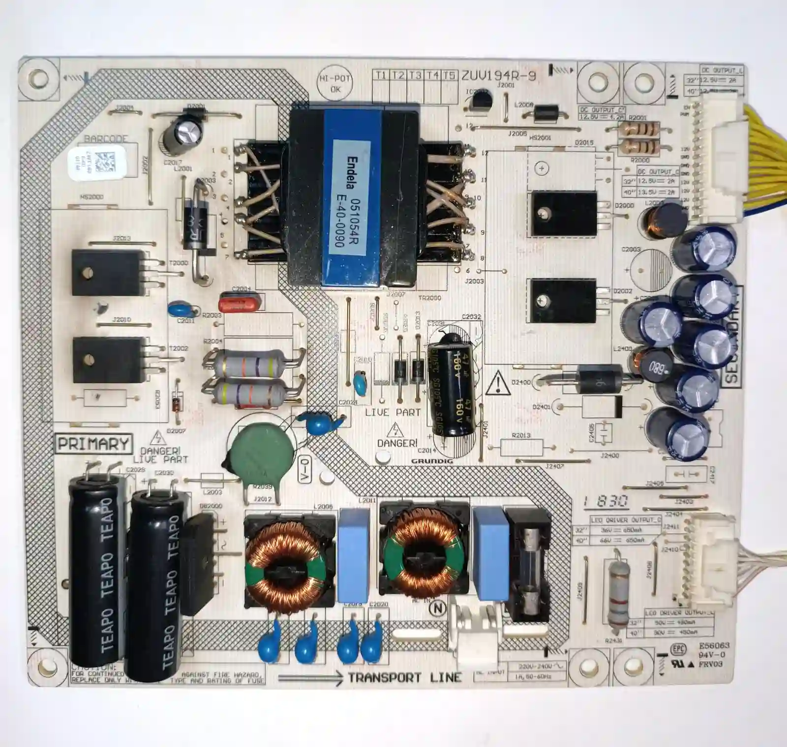 ZUV194R-9 ARCELIK-BEKO-GRUNDIG POWERBOARD