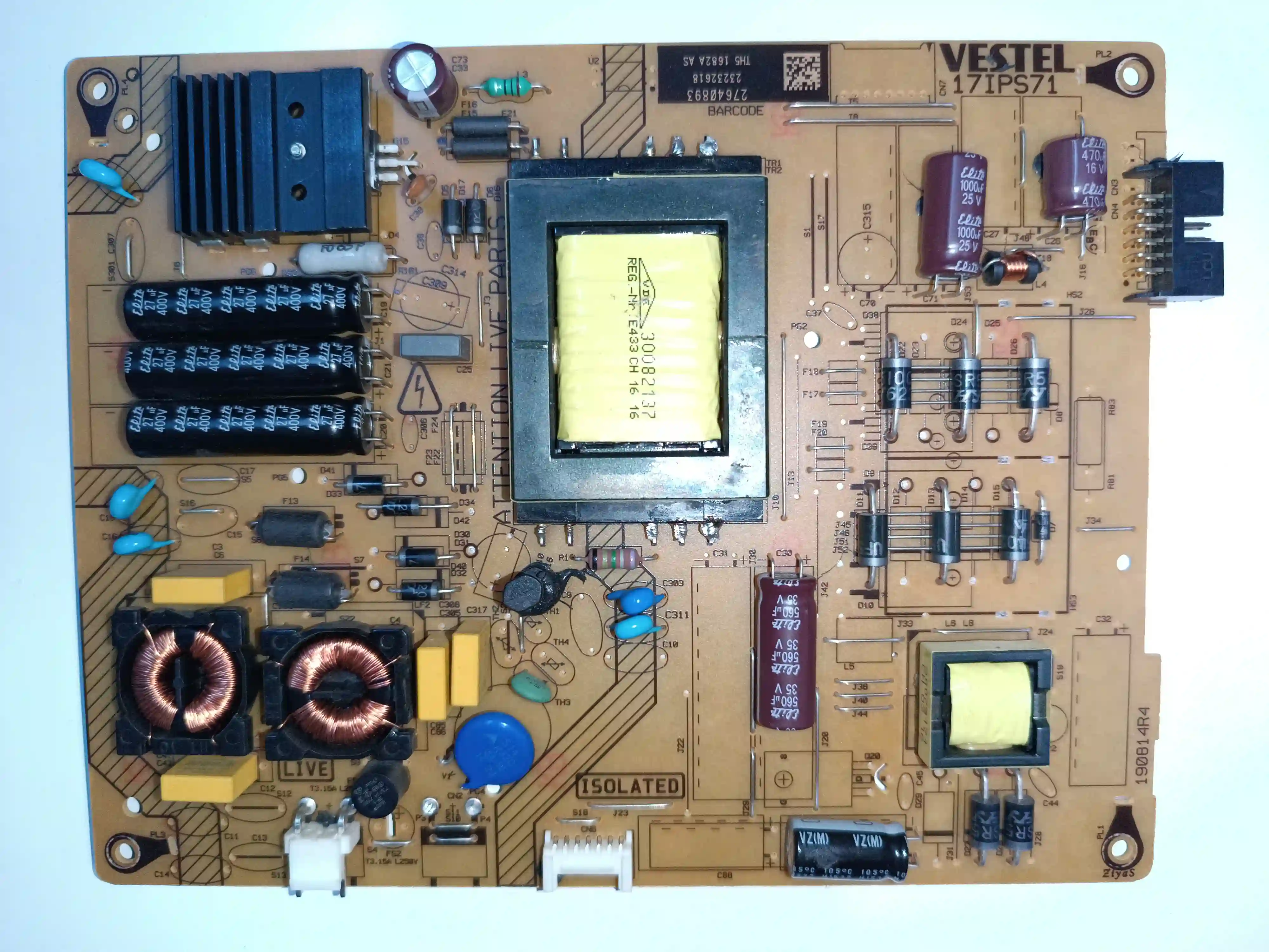 17IPS71 190814R4 VESTEL-FINLUX-REGAL-TECHWOOD POWERBOARD
