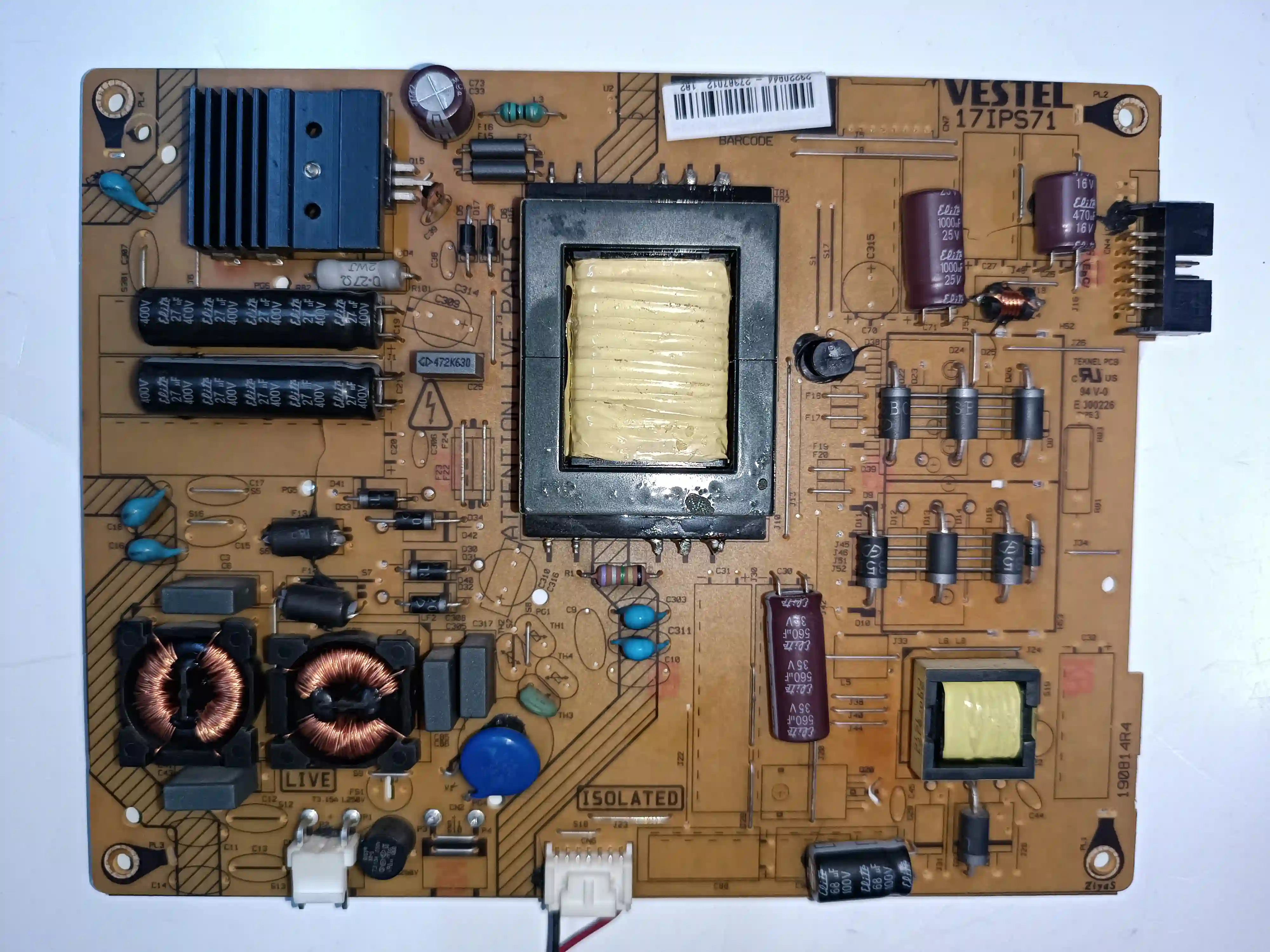 17IPS71 190814R4 VESTEL-FINLUX-REGAL-TECHWOOD POWERBOARD